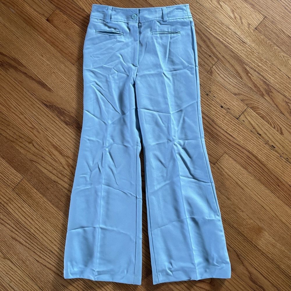 Vintage 60s 70s Bell‎ Bottoms Womens 27 Disco Flare Wide Blue Hippie Festival